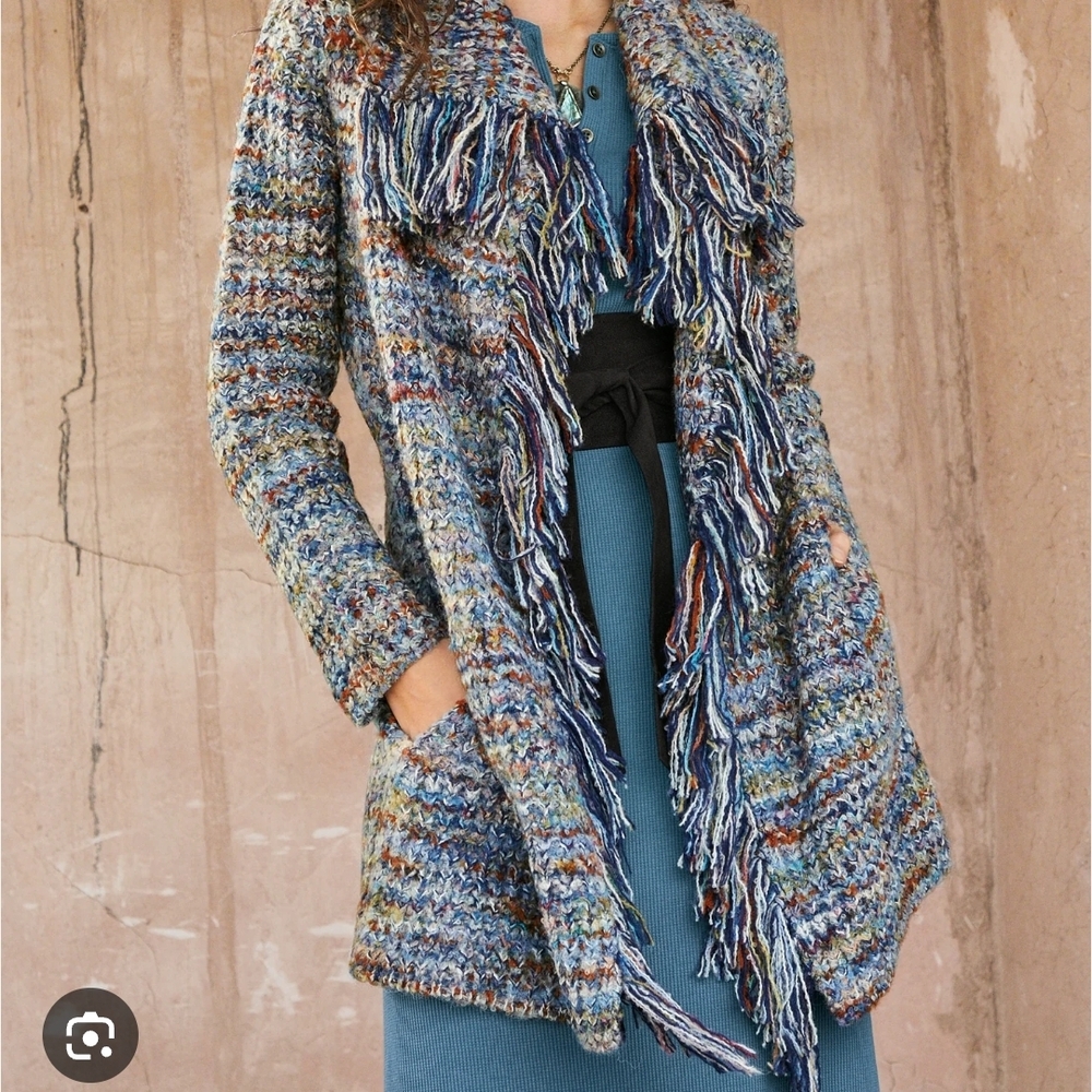 Peruvian Connection Multicolor Wool Blend Fringe … - image 2